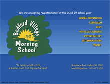 Tablet Screenshot of bedfordvillagemorningschool.com